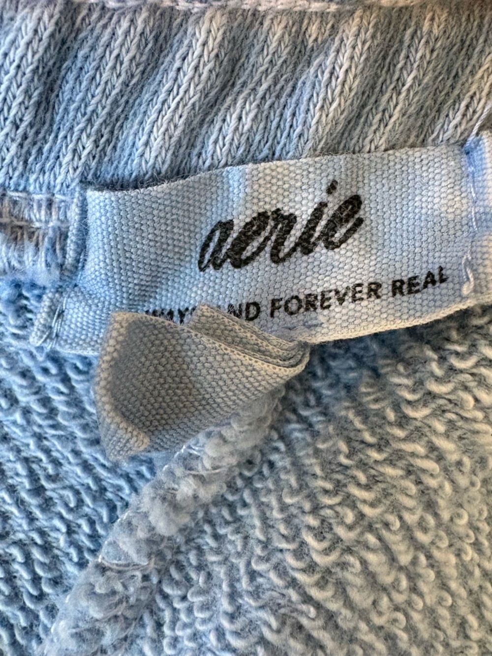 Aerie wide Leg comfort pants/sweats Color is a Denim look Size Small NWOT - Picture 4 of 4
